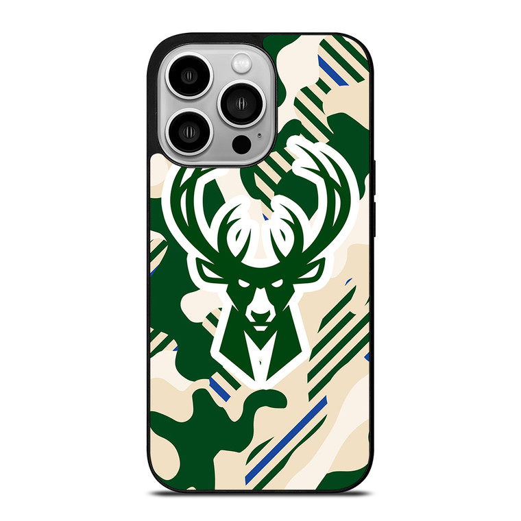MILWAUKEE BUCKS SYMBOL PATTERN iPhone 14 Pro Case Cover