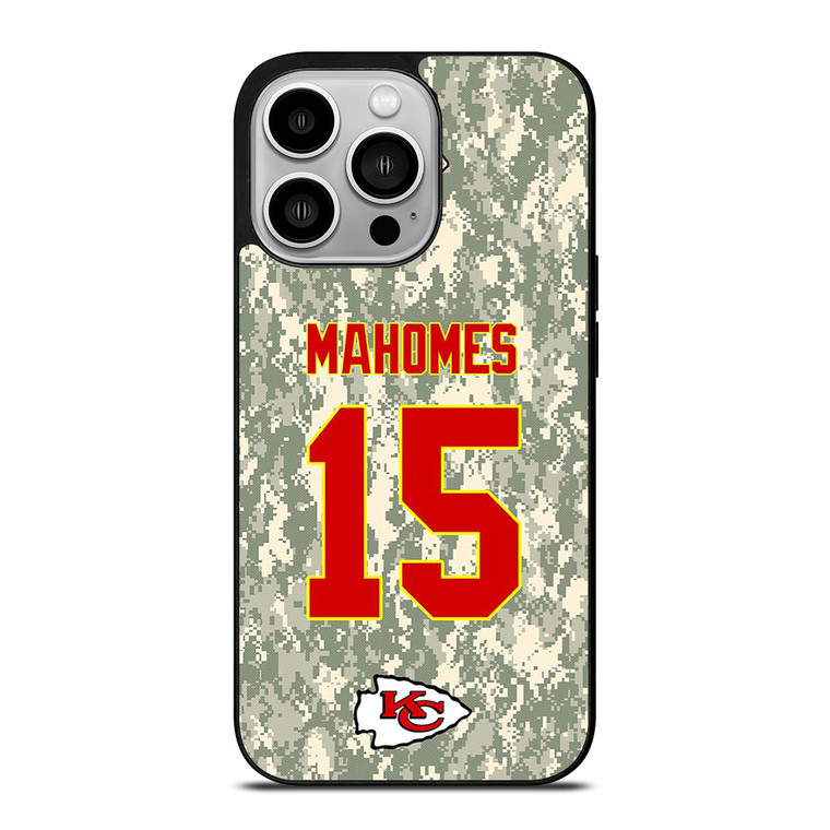 PATRICK MAHOMES KANSAS CITY CHIEFS CAMO KIT iPhone 14 Pro Case Cover