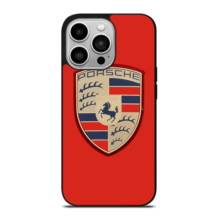 PORSCHE RED EMBLEM iPhone 14 Pro Case Cover