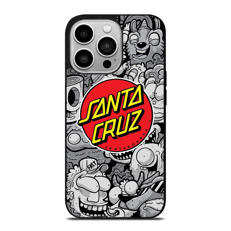 SANTA CRUZ SKATEBOARD DOODLE CARTOON iPhone 14 Pro Case Cover