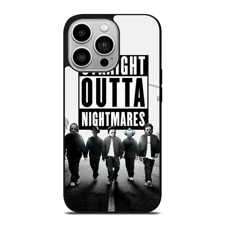 STRAIGHT OUTTA NIGHTMARES HORROR MOVIES CHARACTERS iPhone 14 Pro Case Cover