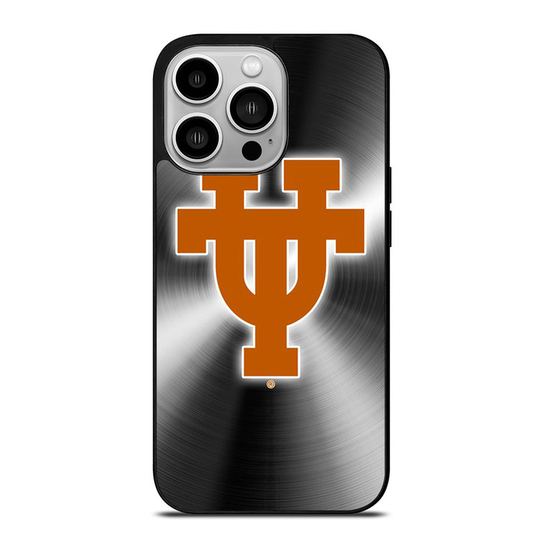 TEXAS LONGHORNS METAL LOGO iPhone 14 Pro Case Cover