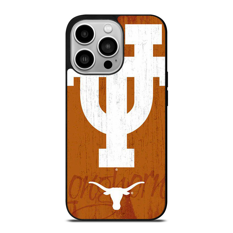 TEXAS LONGHORNS RUSTY SYMBOL iPhone 14 Pro Case Cover
