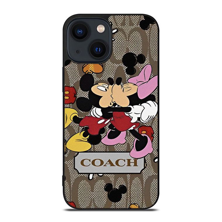 COACH NEW YORK MICKEY MOUSE KISSING iPhone 14 Plus Case Cover
