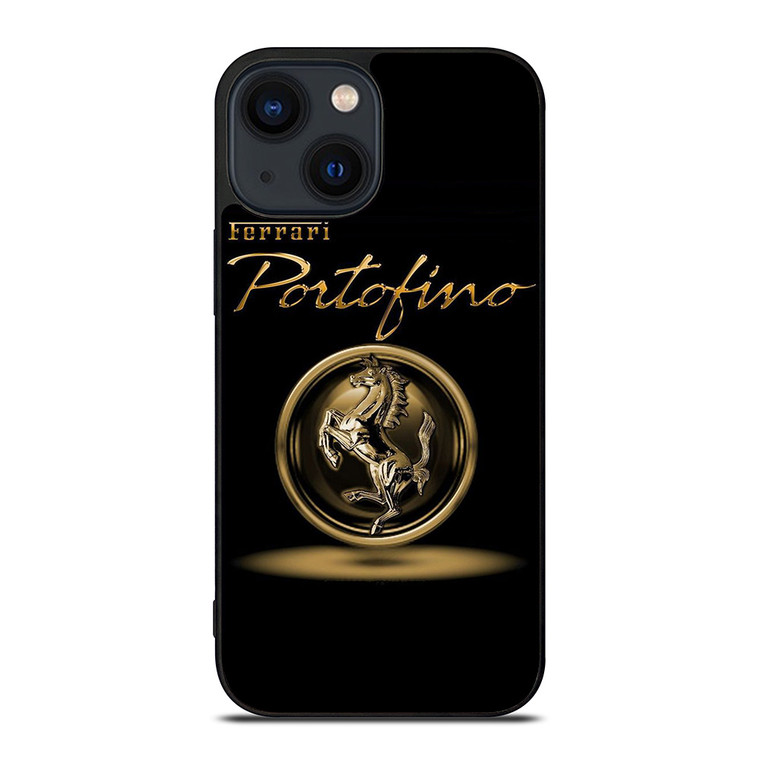 FERRARI PORTOFINO GOLD EMBLEM iPhone 14 Plus Case Cover