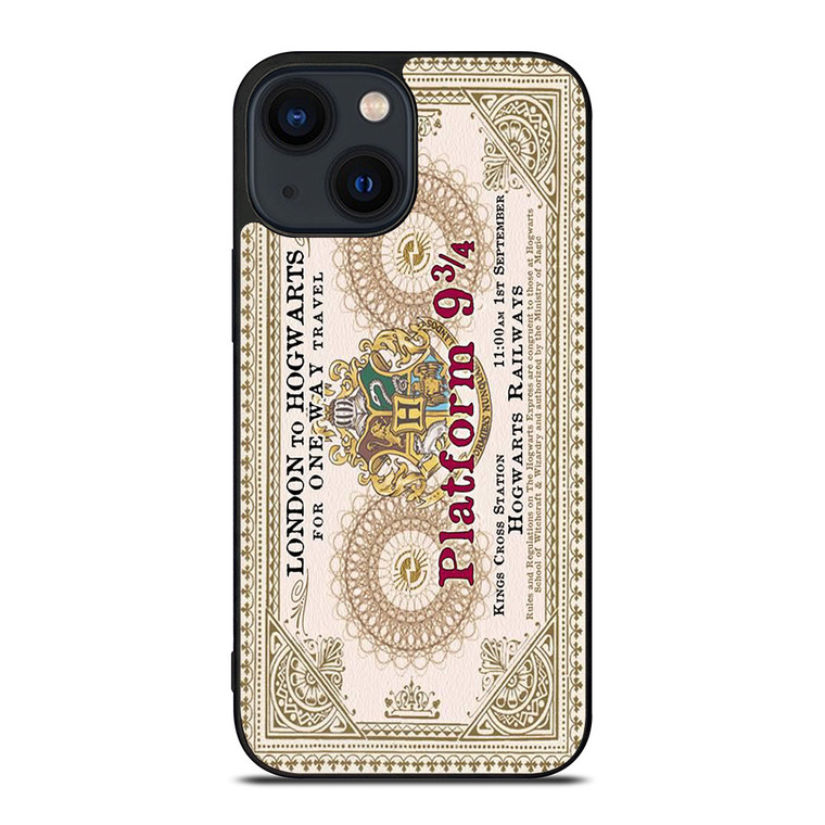 HARRY POTTER TICKETS PLATFORM NINE AND THREE QUARTERS iPhone 14 Plus Case Cover