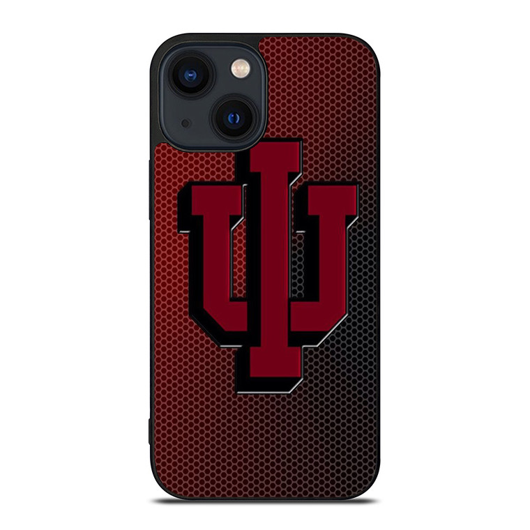 INDIANA HOOSIERS CARBON LOGO iPhone 14 Plus Case Cover