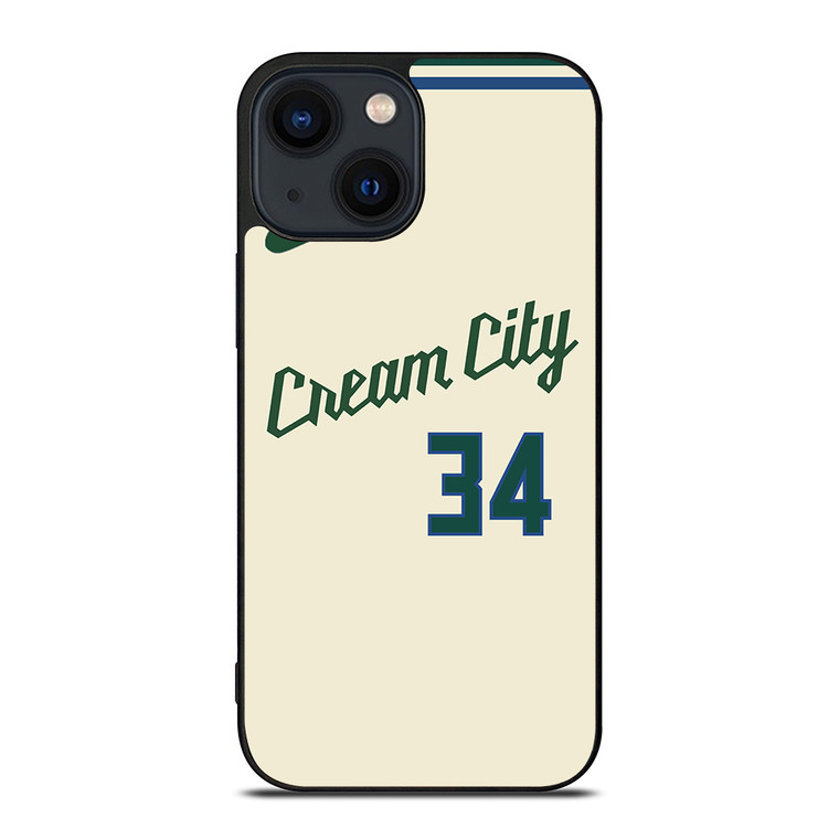 MILAUKEE BUCKS CREAM CITY NBA KIT iPhone 14 Plus Case Cover