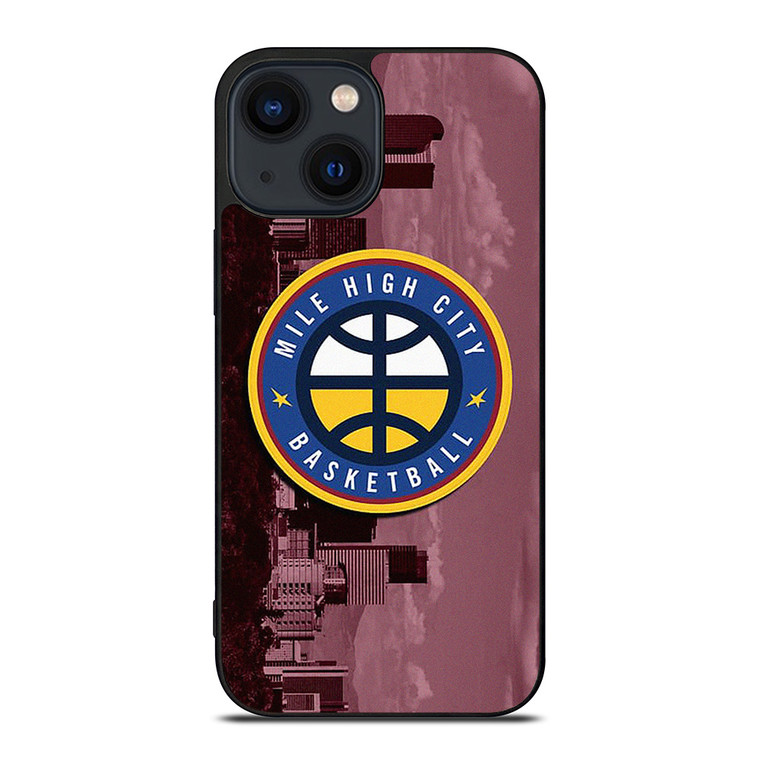 MILE HIGH CITY BASKETBALL BADGE iPhone 14 Plus Case Cover MILE HIGH CITY BASKETBALL BADGE iPhone 14 Plus Case Cover