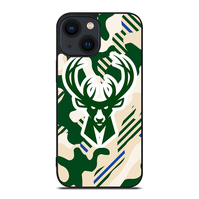 MILWAUKEE BUCKS SYMBOL PATTERN iPhone 14 Plus Case Cover