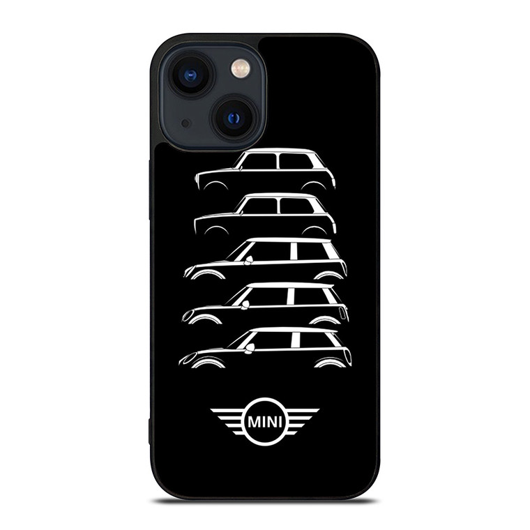 MINI COOPER EVOLUTION SILHOUETTE iPhone 14 Plus Case Cover MINI COOPER EVOLUTION SILHOUETTE iPhone 14 Plus Case Cover