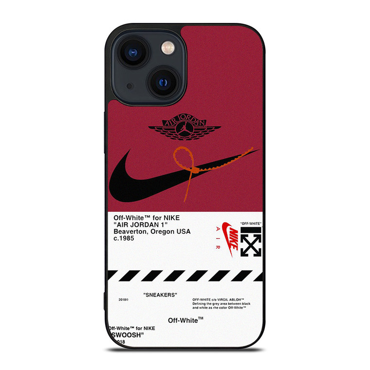 NIKE SWOOSH AIR JORDAN OFF WHITE iPhone 14 Plus Case Cover