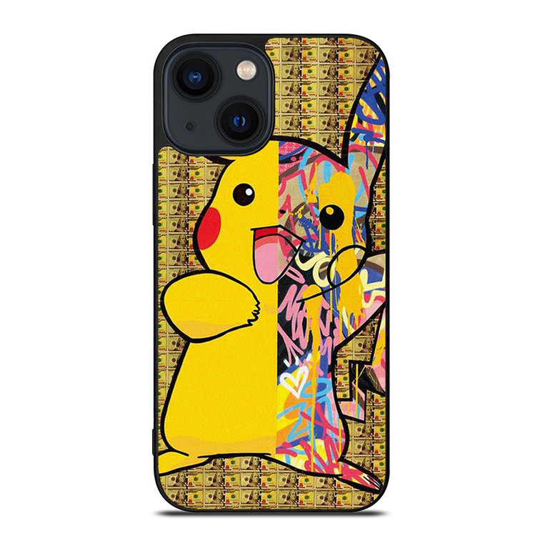 PIKACHU POKEMON ABSTRACT ART iPhone 14 Plus Case Cover