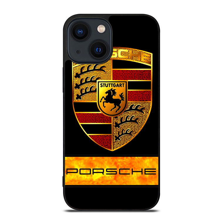 PORSCHE GOLD EMBLEM iPhone 14 Plus Case Cover