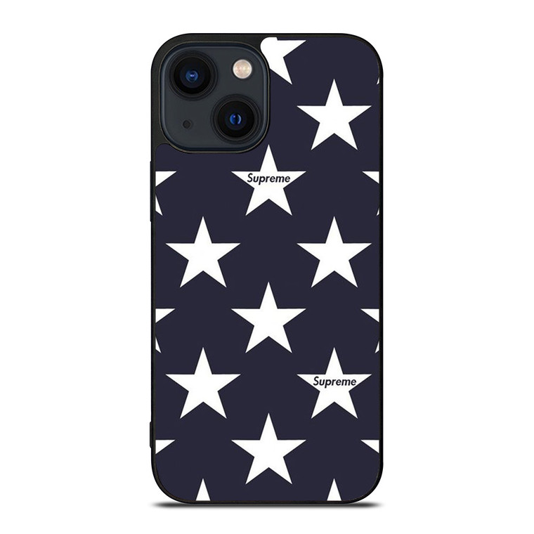 SUPREME STARS PATTERN iPhone 14 Plus Case Cover SUPREME STARS PATTERN iPhone 14 Plus Case Cover