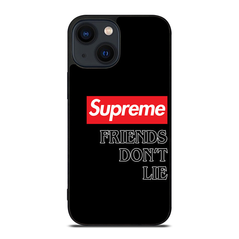 SUPREME STRANGER THINGS FRIENDS DONT LIE iPhone 14 Plus Case Cover