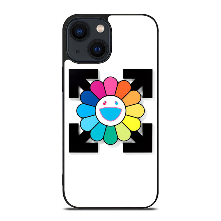 TAKASHI MURAKAMI SMILEY FLOWER OFF WHITE iPhone 14 Plus Case Cover
