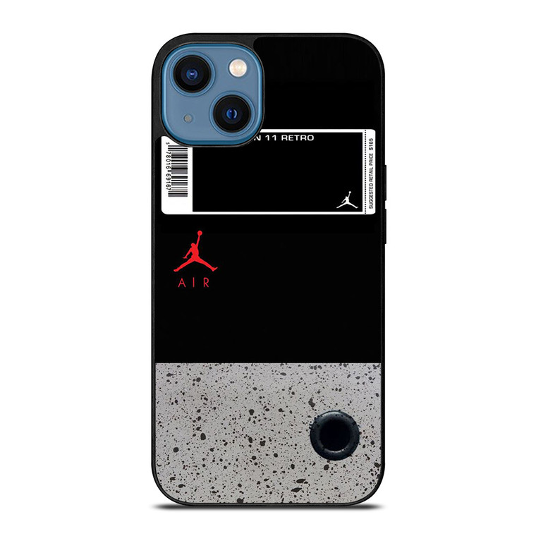 AIR JORDAN 11 RETRO LABEL iPhone 14 Case Cover