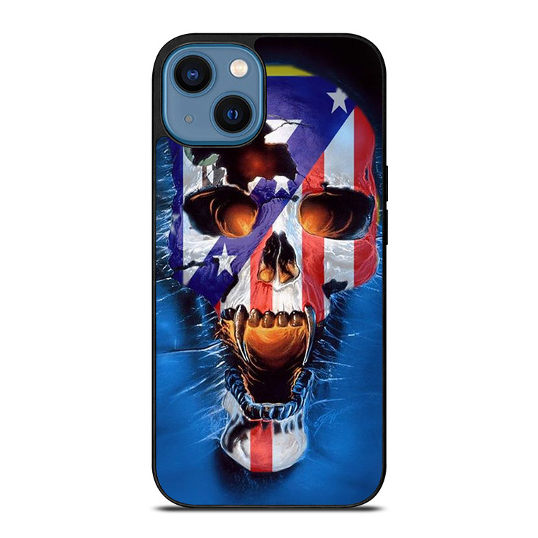ATLETICO DE MADRID FOOTBALL SKULL iPhone 14 Case Cover