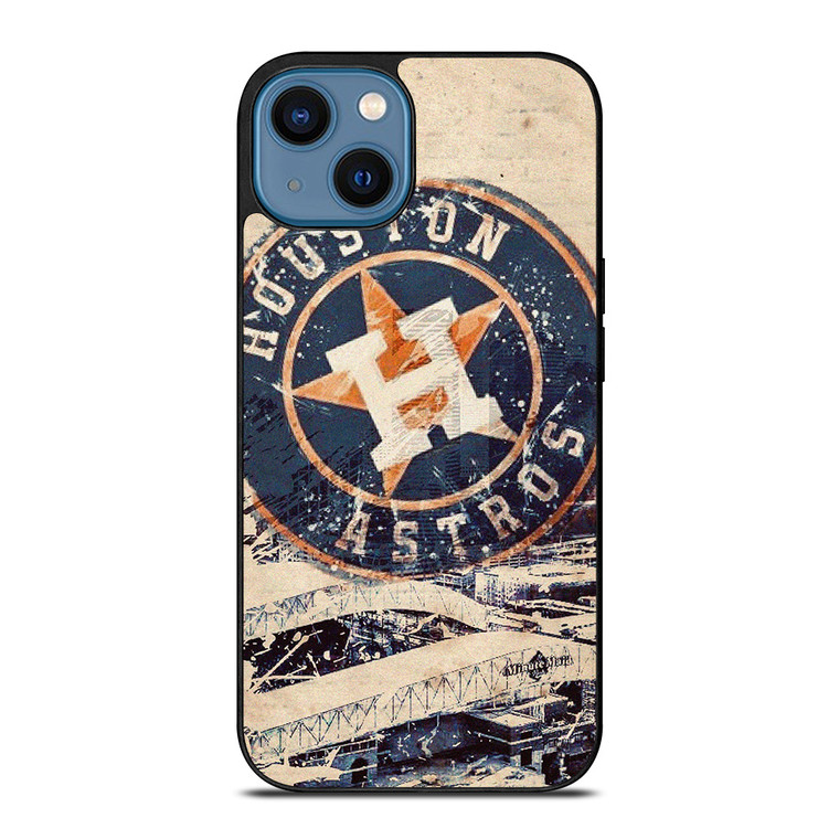 HOUSTON ASTROS BASEBALL VINTAGE BADGE iPhone 14 Case Cover