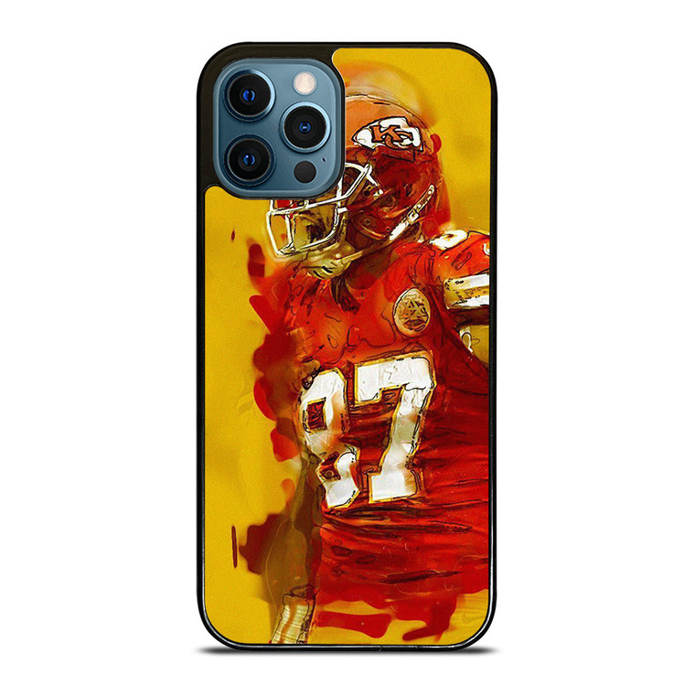 TRAVIS KELCE KANSAS CITY CHIEFS ART  iPhone 12 Pro Max Case Cover