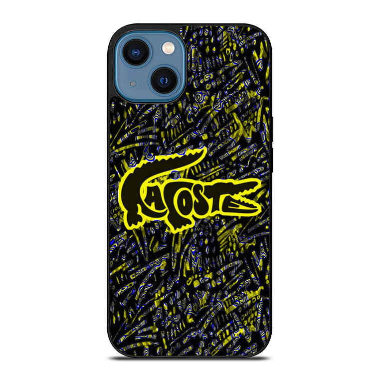 LACOSTE YELLOW PATTERN iPhone 14 Case Cover