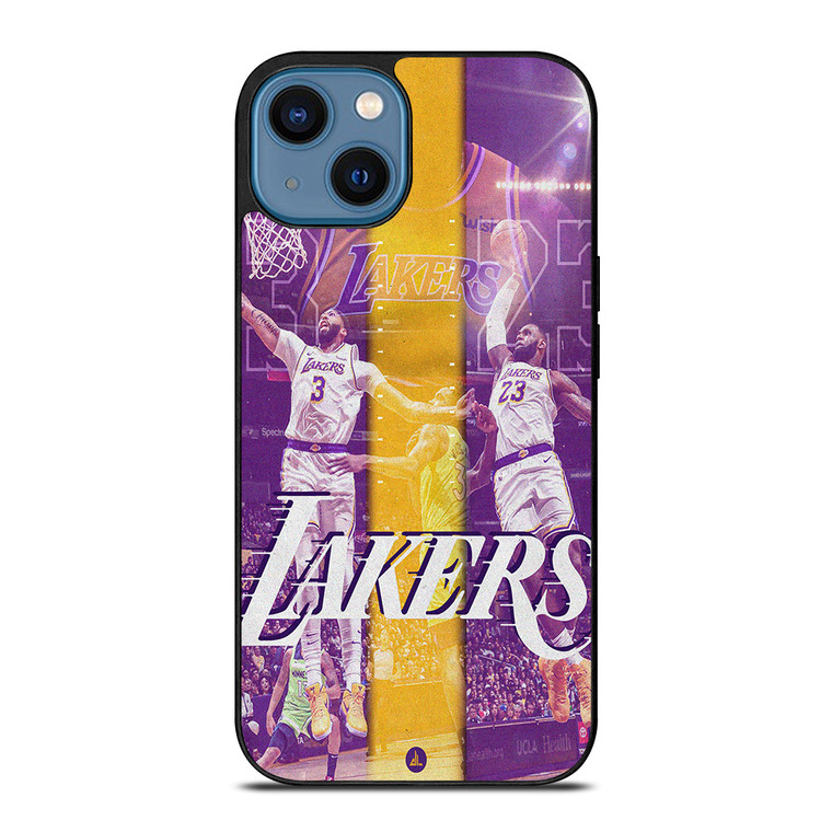 LEBRON JAMES X ANTHONY DAVIS LA LAKERS iPhone 14 Case Cover