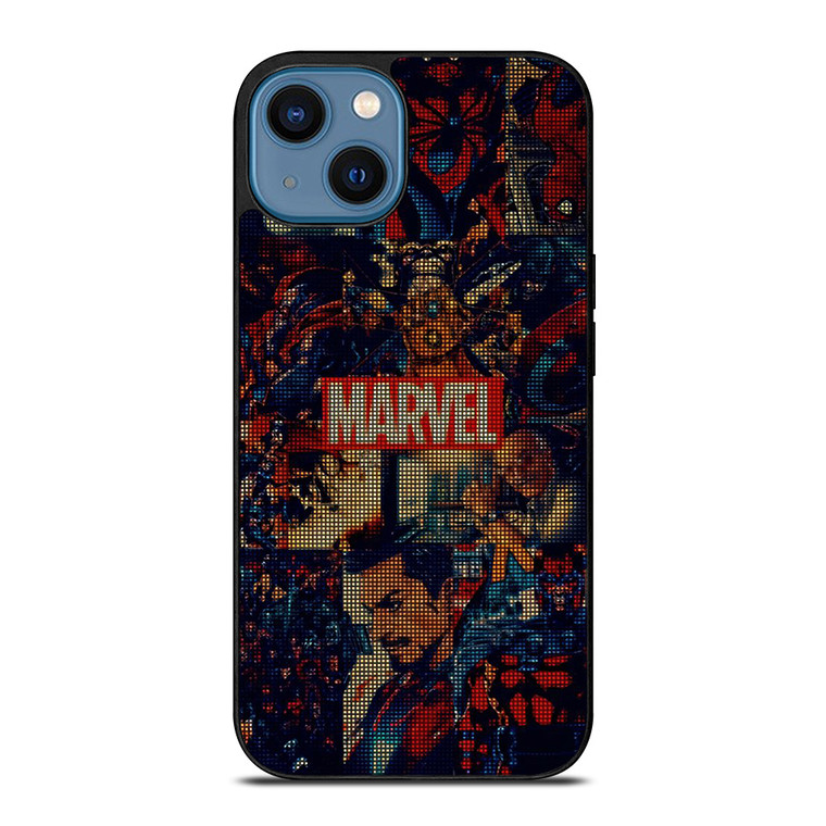 MARVEL COMICS HALFTONE COLLAGE iPhone 14 Case Cover