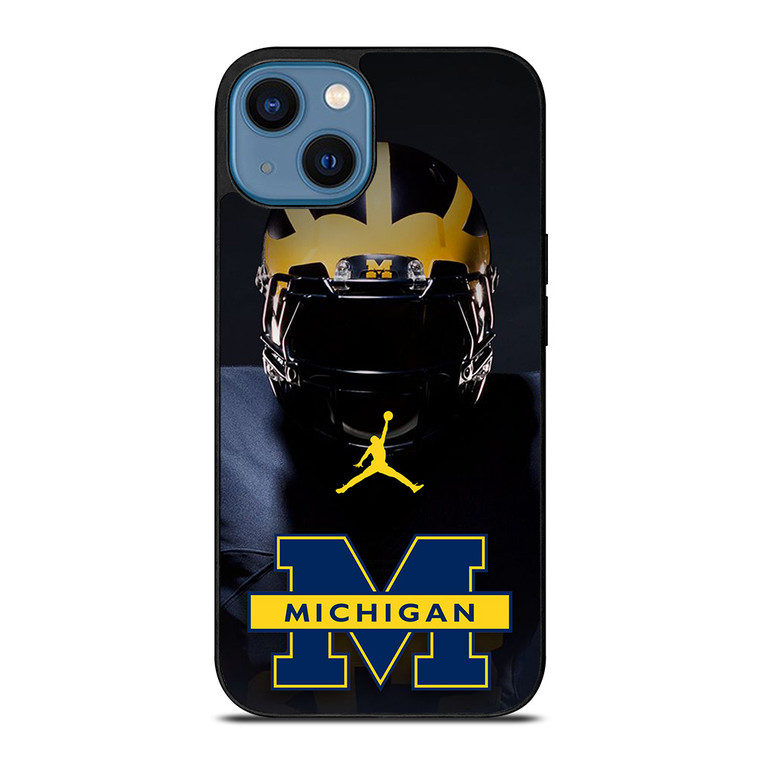 MICHIGAN WOLVERINES FOOTBALL AIR JORDAN iPhone 14 Case Cover MICHIGAN WOLVERINES FOOTBALL AIR JORDAN iPhone 14 Case Cover