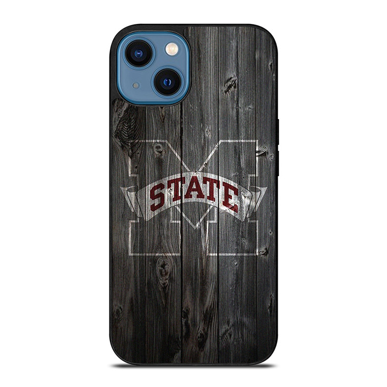 MISSISSIPPI STATE BASKETBALL WOOD LOGO iPhone 14 Case Cover MISSISSIPPI STATE BASKETBALL WOOD LOGO iPhone 14 Case Cover