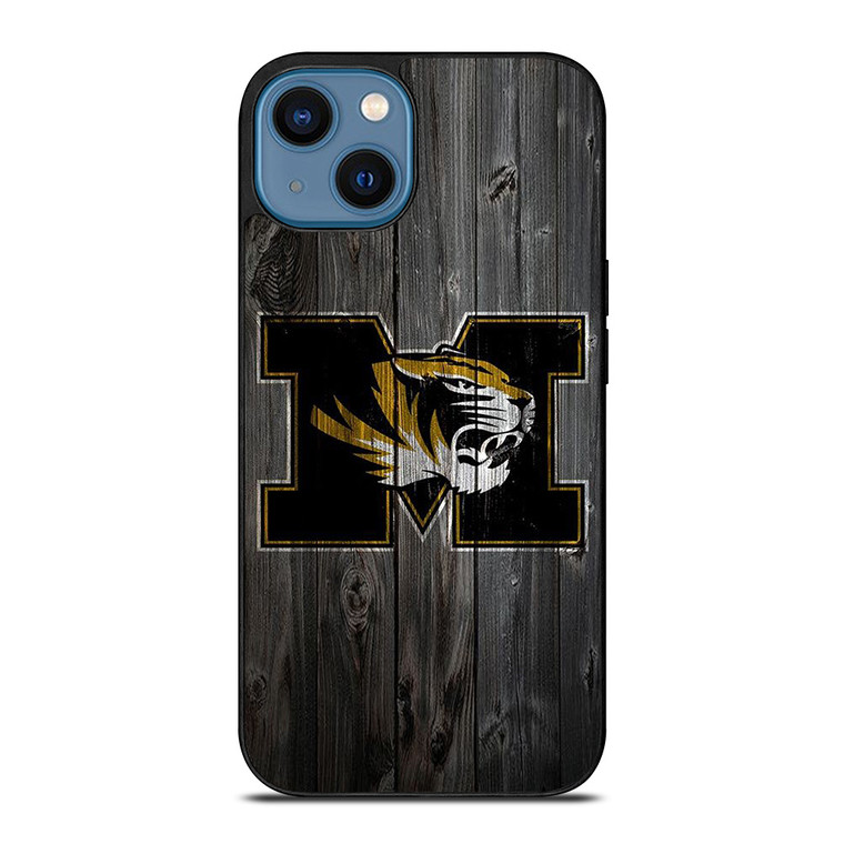MISSOURI TIGERS FOOTBALL WOOD LOGO iPhone 14 Case Cover MISSOURI TIGERS FOOTBALL WOOD LOGO iPhone 14 Case Cover