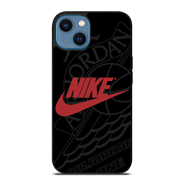 NIKE AIR JORDAN ONE JUMPMAN LOGO iPhone 14 Case Cover