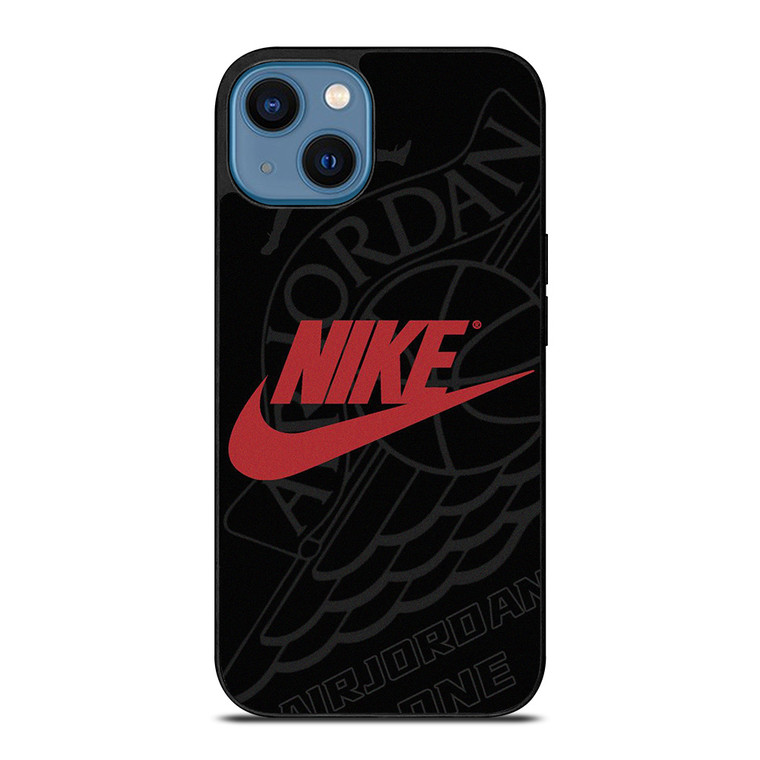 NIKE AIR JORDAN ONE SILHOUETTE iPhone 14 Case Cover