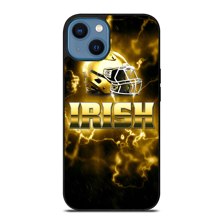 NOTRE DAME IRISH HELMET GOLD iPhone 14 Case Cover