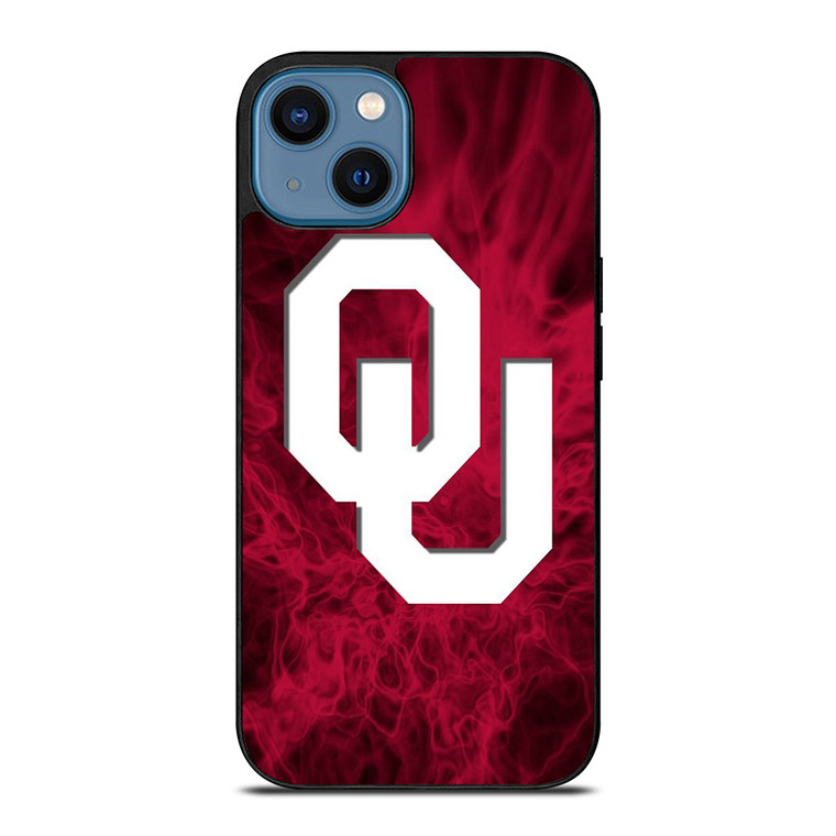 OKLAHOMA SOONERS SMOKED LOGO iPhone 14 Case Cover OKLAHOMA SOONERS SMOKED LOGO iPhone 14 Case Cover