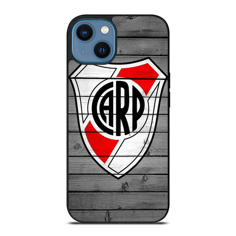 RIVER PLATE FOOTBALL WOOD LOGO iPhone 14 Case Cover