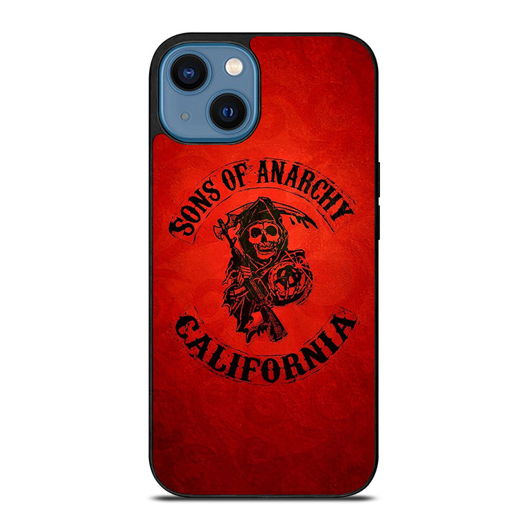SONS OF ANARCHY CALIFORNIA RED iPhone 14 Case Cover