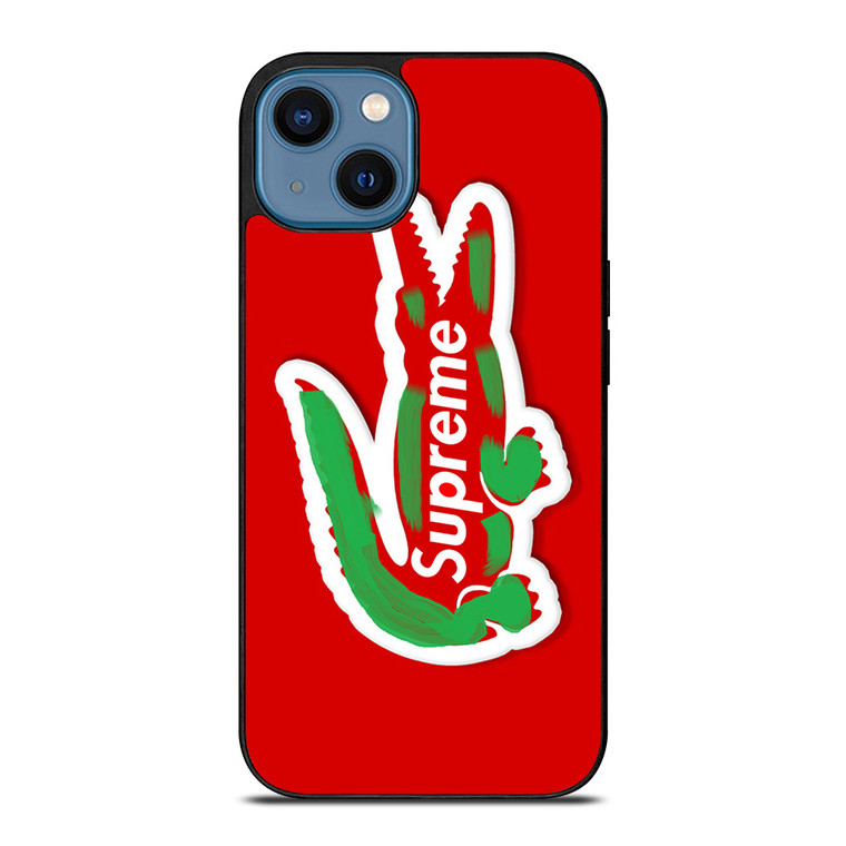 SUPREME X LACOSTE SYMBOL iPhone 14 Case Cover SUPREME X LACOSTE SYMBOL iPhone 14 Case Cover