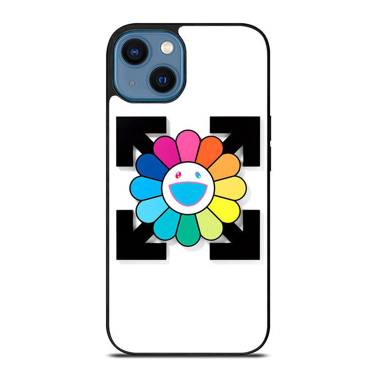 TAKASHI MURAKAMI SMILEY FLOWER OFF WHITE iPhone 14 Case Cover
