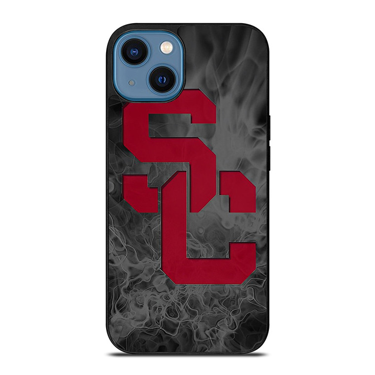 USC TROJANS FOOTBALL SMOKED LOGO iPhone 14 Case Cover USC TROJANS FOOTBALL SMOKED LOGO iPhone 14 Case Cover