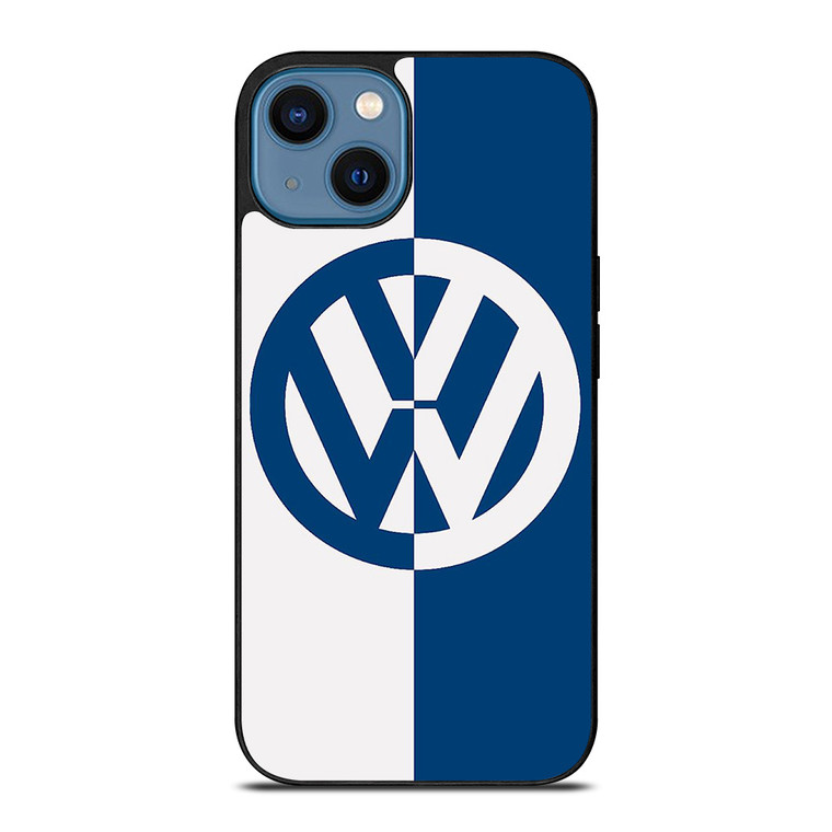 VW VOLKSWAGEN SLICED BLUE LOGO iPhone 14 Case Cover
