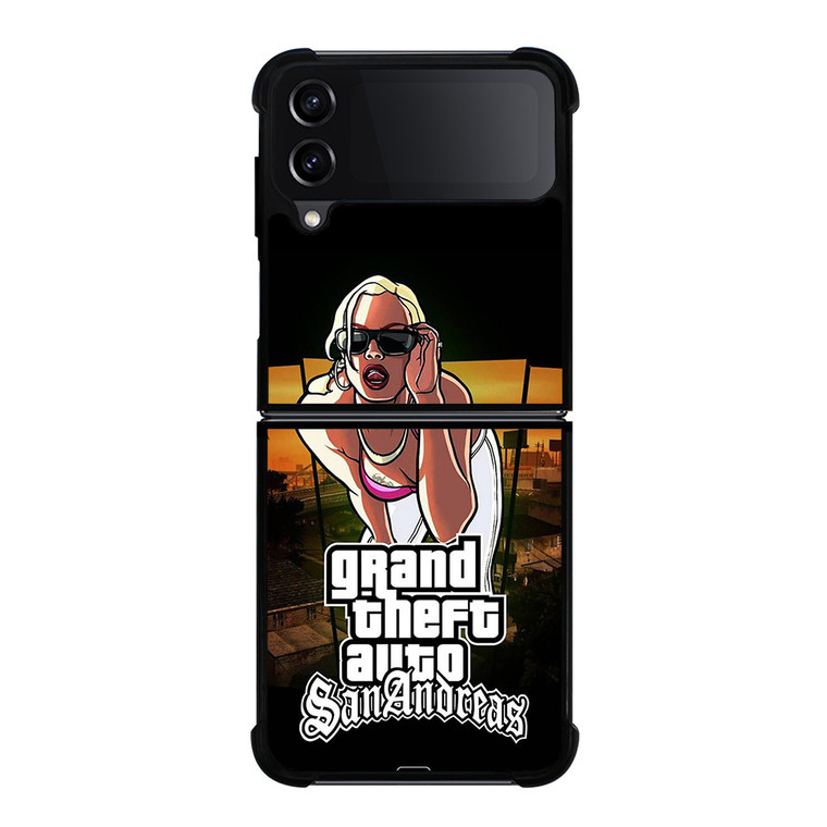 GTA GRAND THEFT AUTO SAN ANDREAS ROCHELLE Samsung Galaxy Z Flip 4 Case Cover