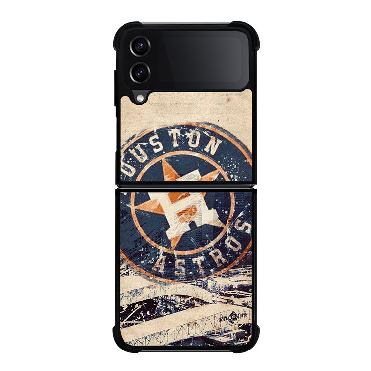 HOUSTON ASTROS BASEBALL VINTAGE BADGE Samsung Galaxy Z Flip 4 Case Cover