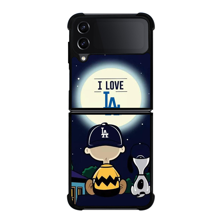 LOS ANGELES DODGERS CHARLIE BROWN SNOOPY Samsung Galaxy Z Flip 4 Case Cover