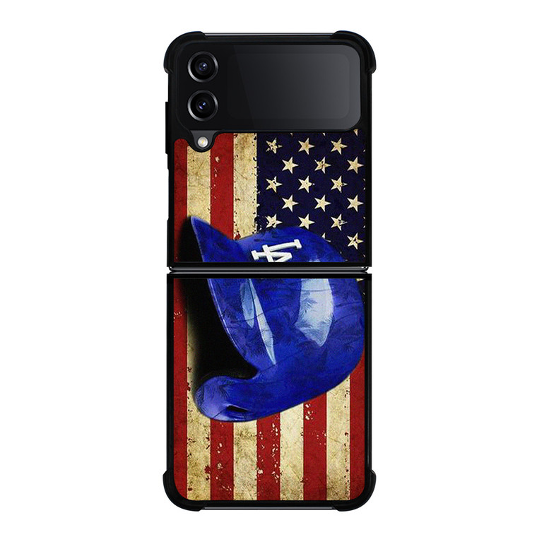 LOS ANGELES DODGERS LA BASEBALL HELMET Samsung Galaxy Z Flip 4 Case Cover