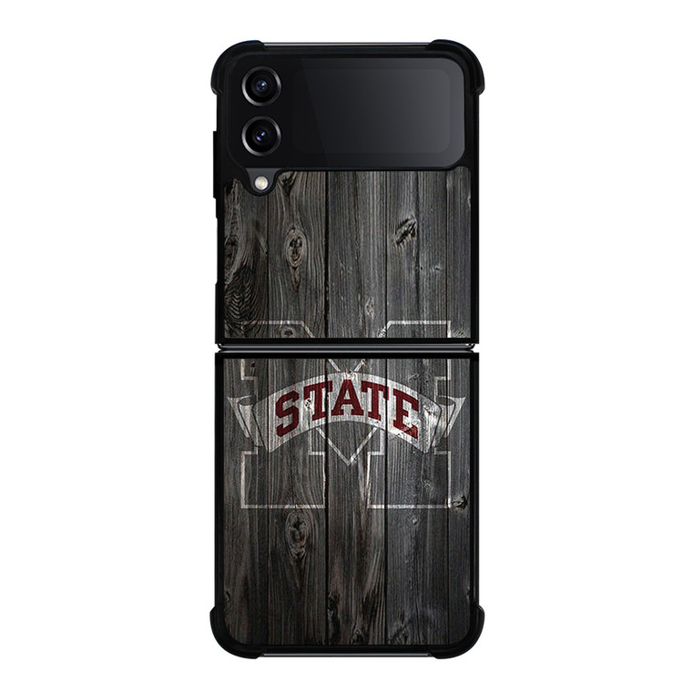 MISSISSIPPI STATE BASKETBALL WOOD LOGO Samsung Galaxy Z Flip 4 Case Cover