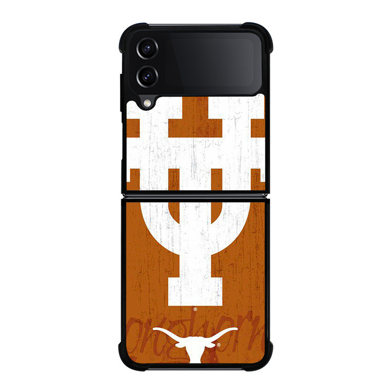 TEXAS LONGHORNS RUSTY SYMBOL Samsung Galaxy Z Flip 4 Case Cover