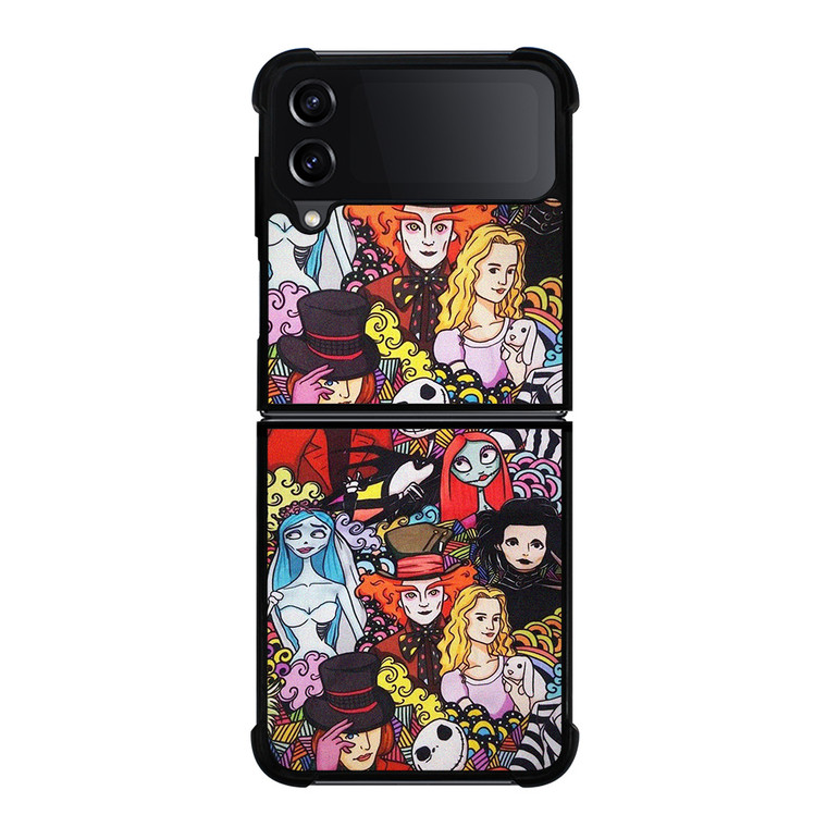 TIM BURTON HORROR MOVIE COLLAGE Samsung Galaxy Z Flip 4 Case Cover