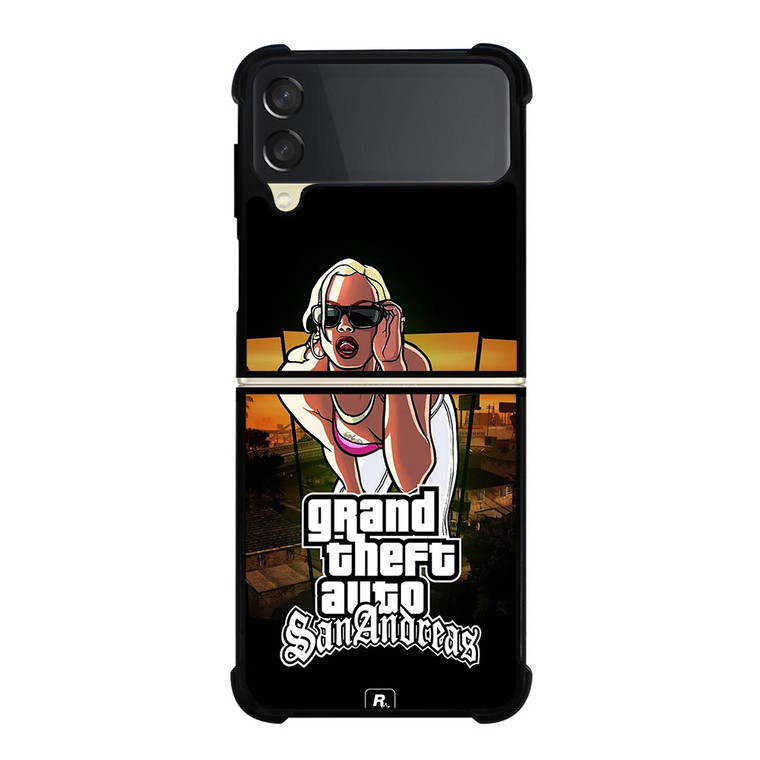 GTA GRAND THEFT AUTO SAN ANDREAS ROCHELLE Samsung Galaxy Z Flip 3 Case Cover