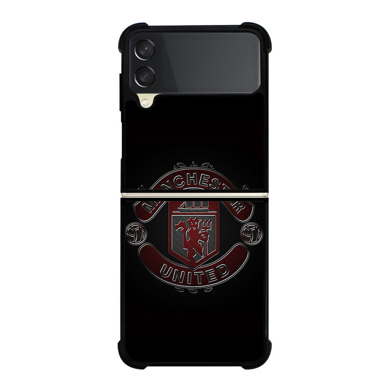 MANCHESTER UNITED FC BLACK LOGO Samsung Galaxy Z Flip 3 Case Cover